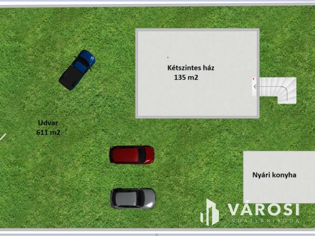 Gyálon eladó kétszíntes családi ház beépített tetőtérrel